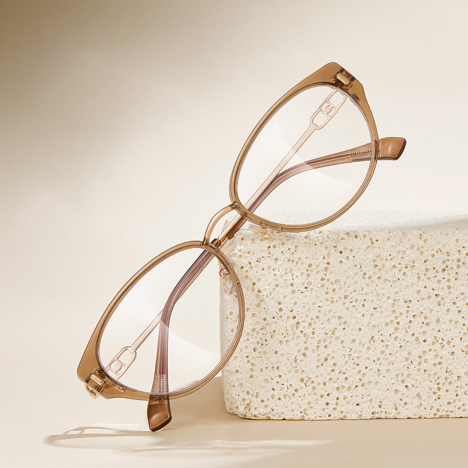S12008 Cat-Eye Hollow Inner Ring Anti-Blue Light Glasses