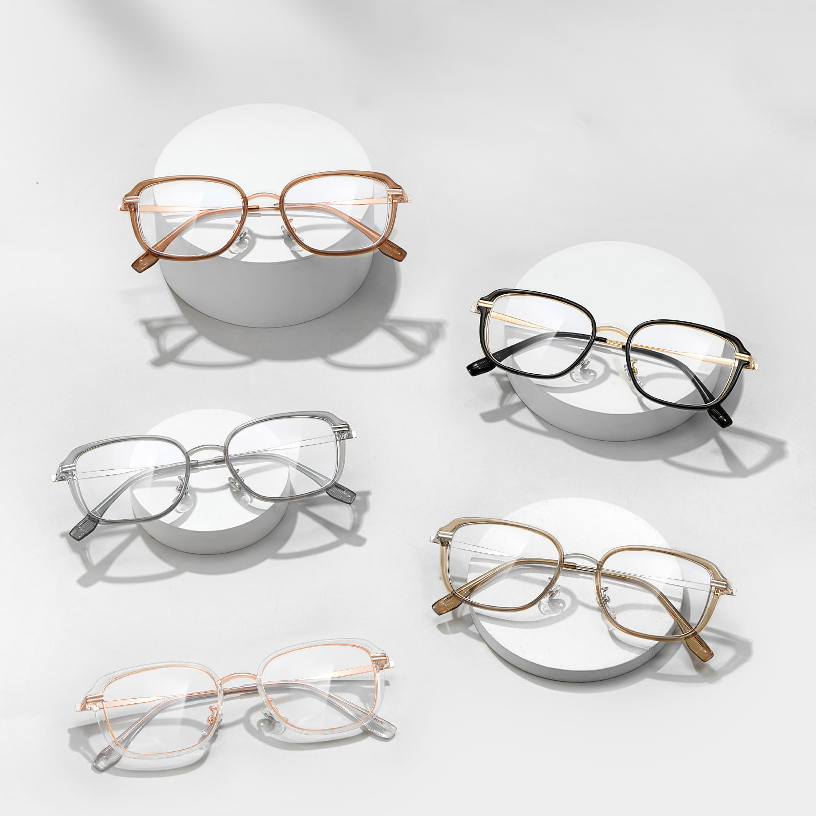 23061 Gold Glue Hollow Lightweight Anti-Blue Light Glasses