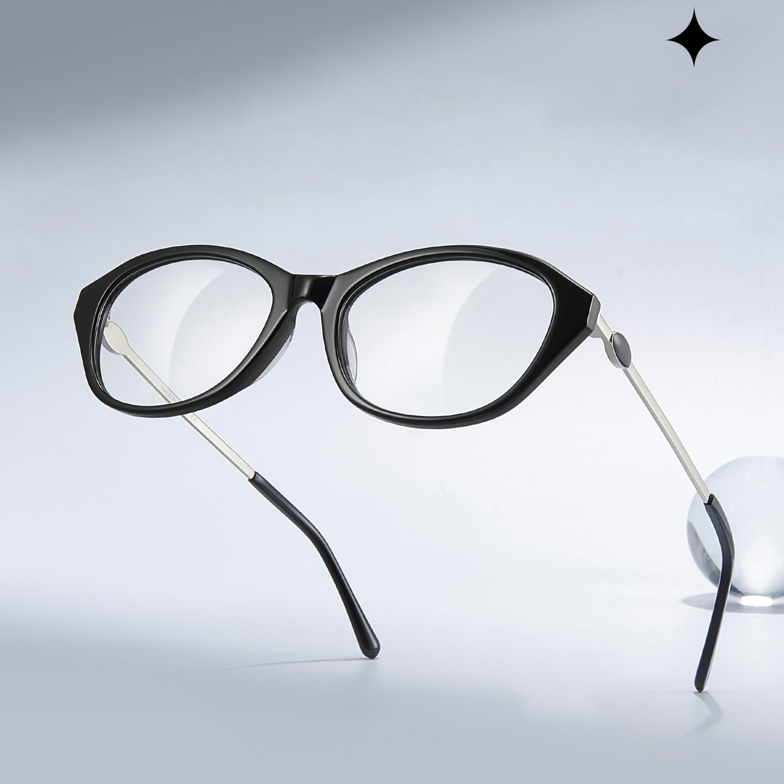 BC2039 Retro Cat-Eye Light Acetate Glasses