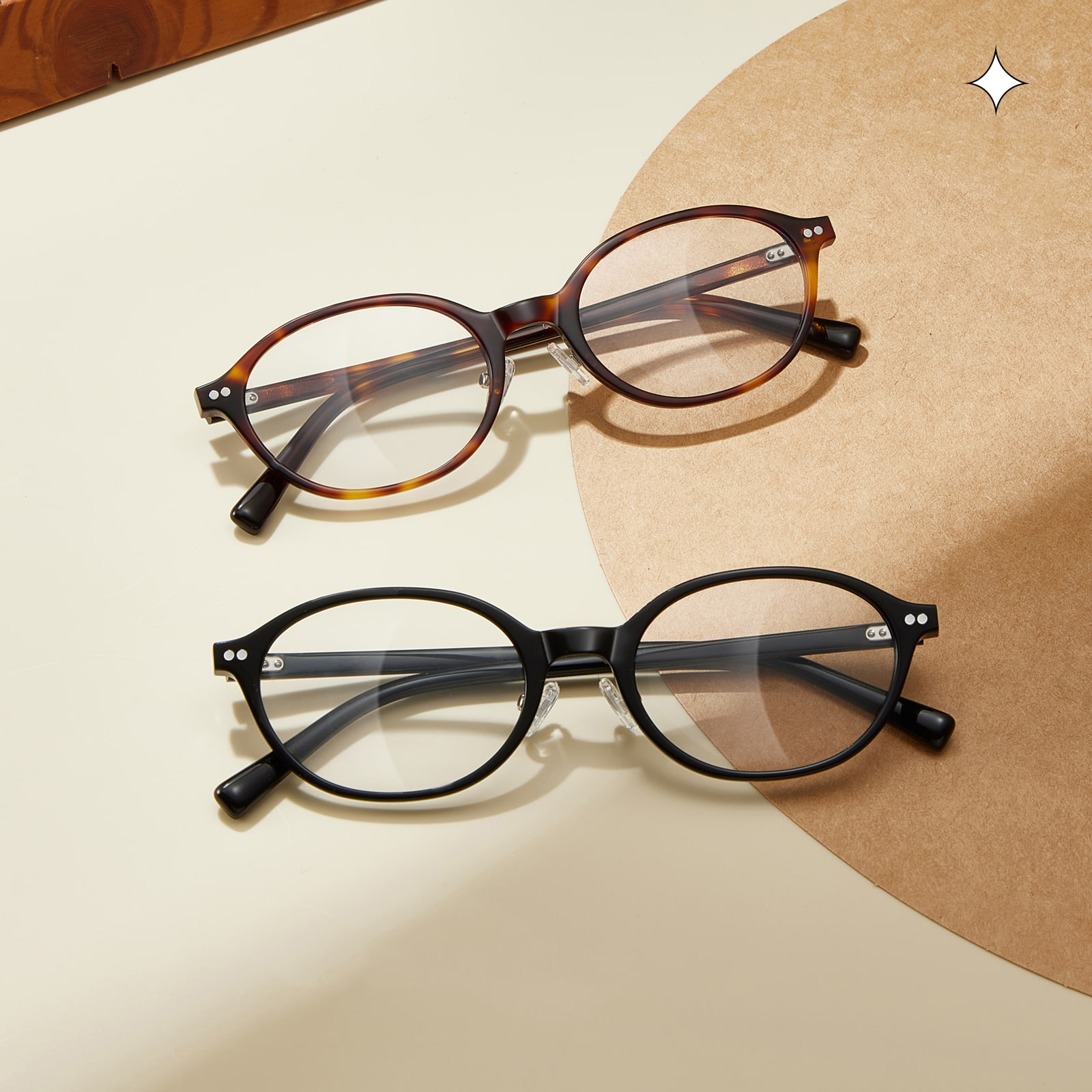 BC2049 Computer Work Oval Skin-Friendly Acrylate Glasses