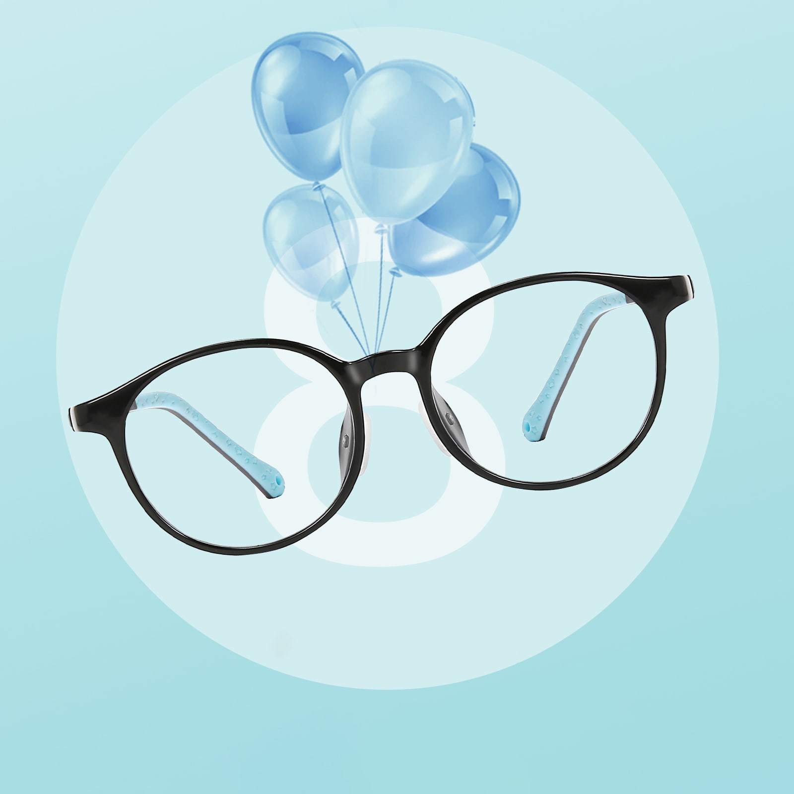 2207 Built-In Hinge Safety TR90 Soft Silicone Nose Pads Glasses