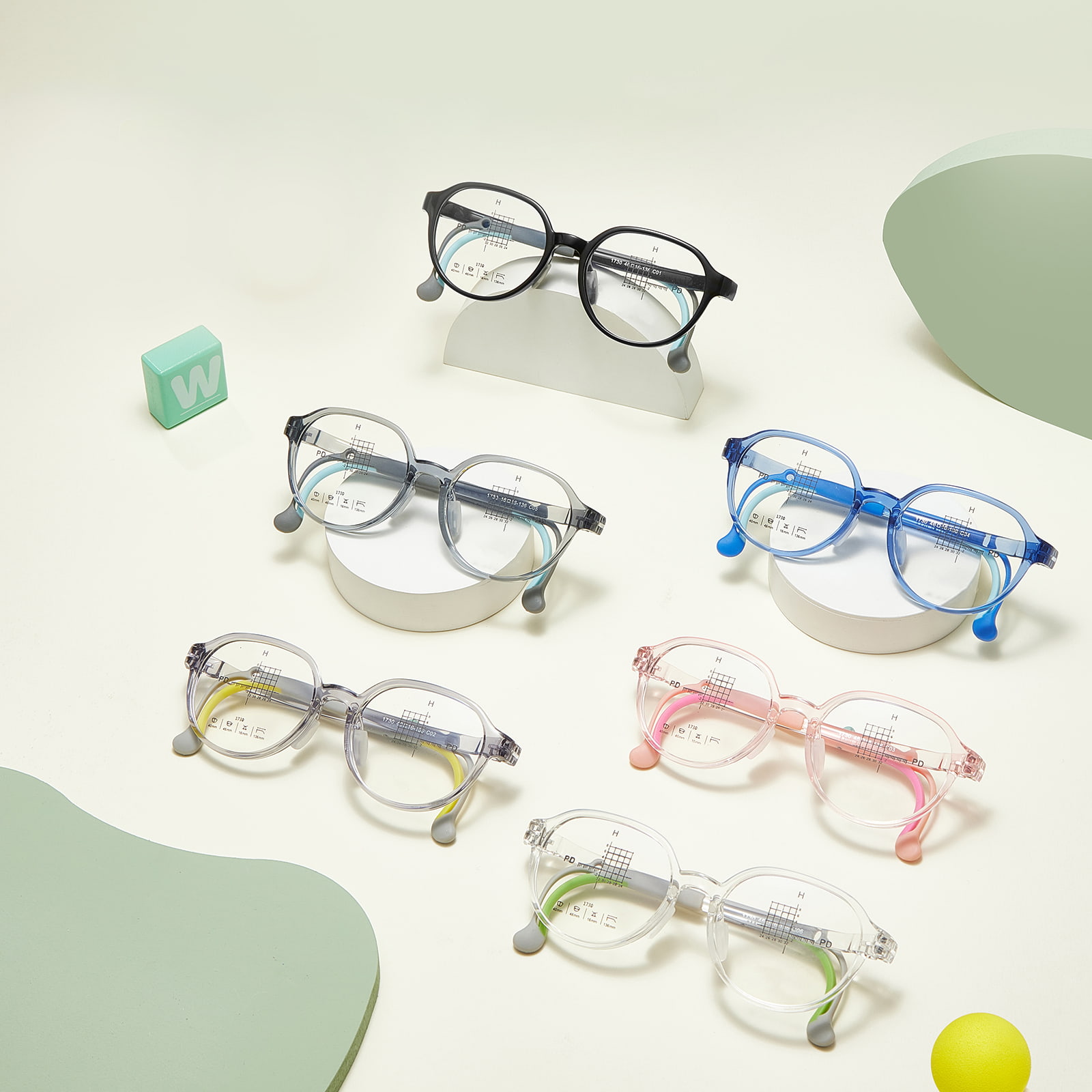 1730 Environmentally Friendly Skin-Friendly Arbitrarily Curved Soft Silicone Nose Pad Glasses