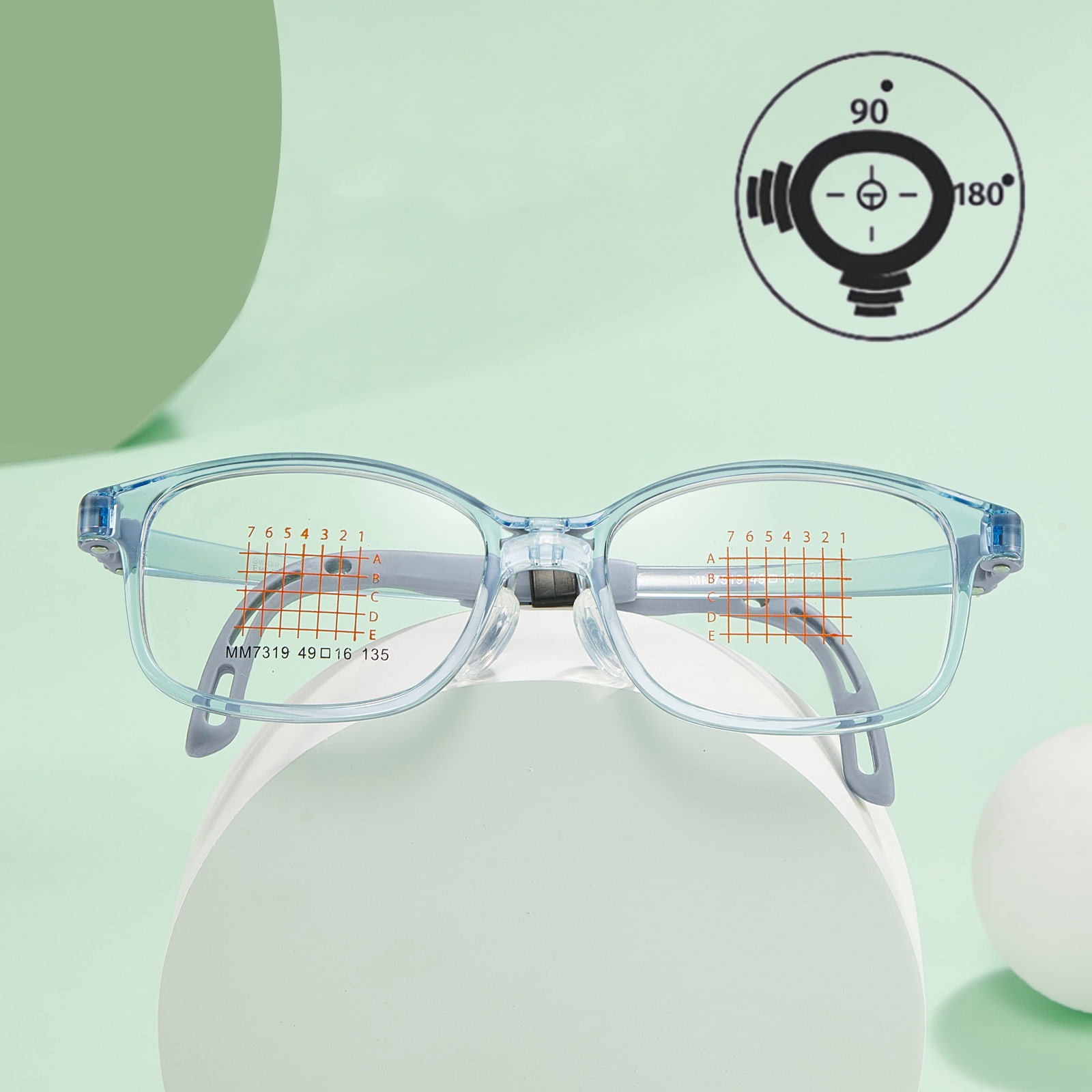 MM7319 Memory Hinge Snap-On EMS Glasses