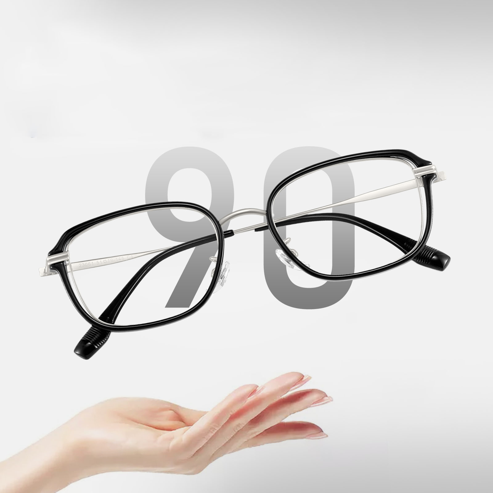 23061 Gold Glue Hollow Lightweight Anti-Blue Light Glasses