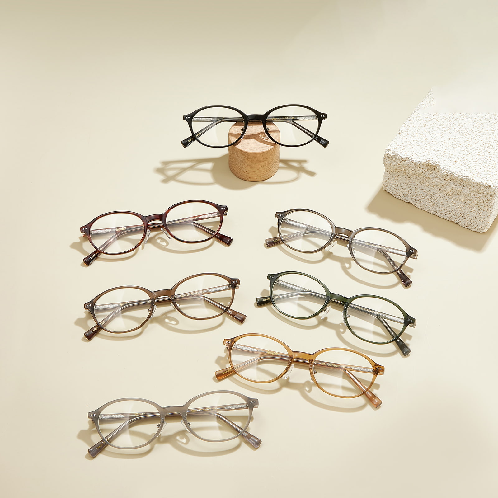 D004 Retro Small Frame Thin Oval Anti-Blue Light Glasses