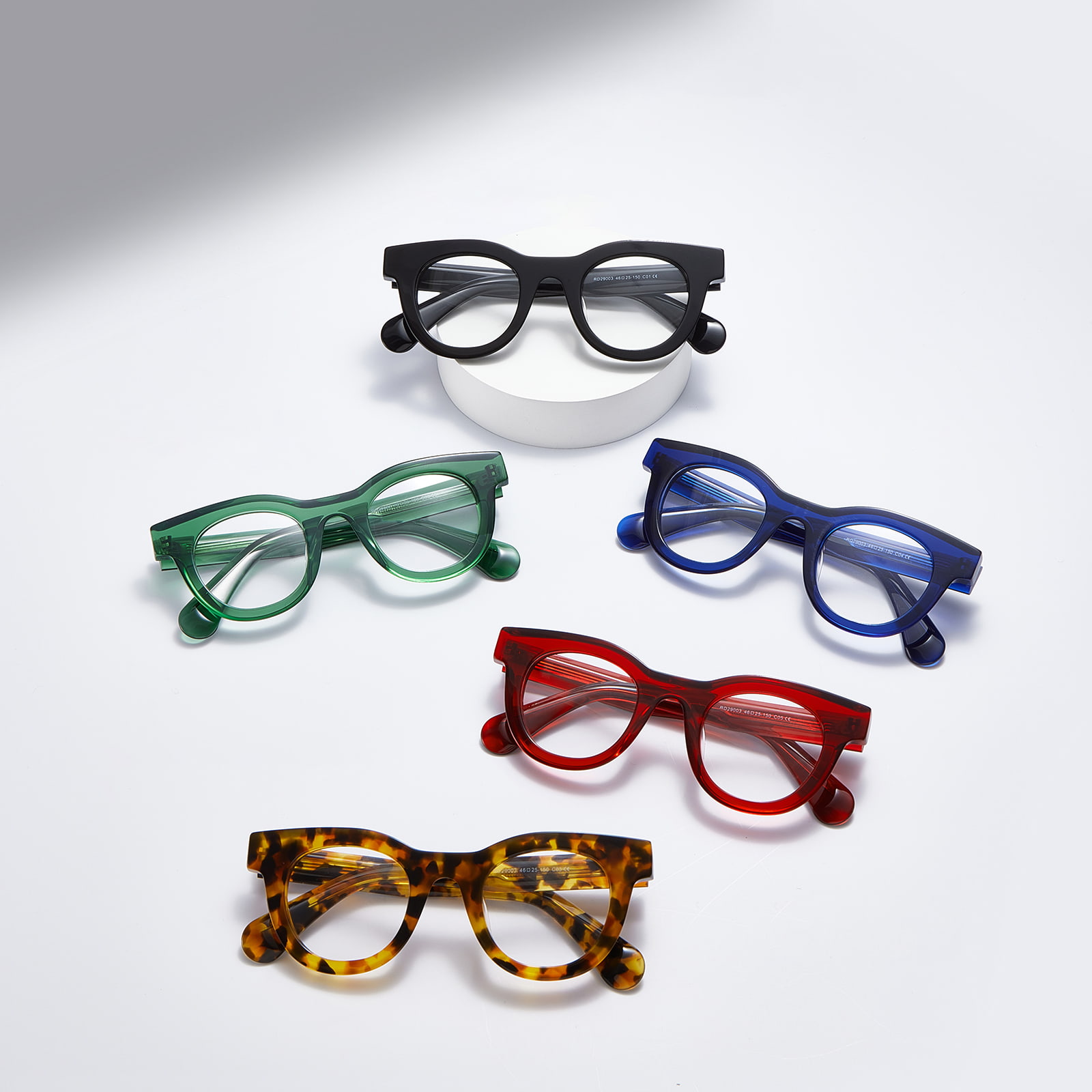 RD29003 Thick Round Frame Tough Plate Glasses