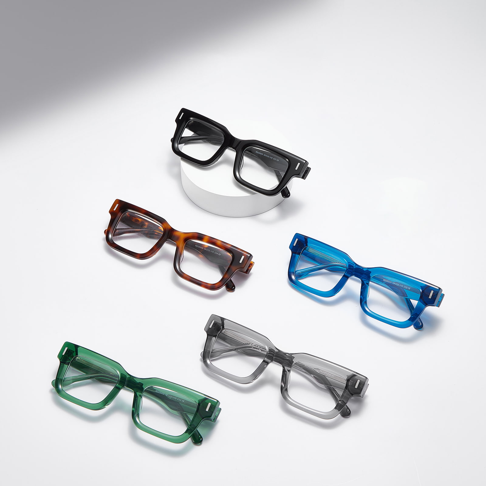 RD29008 Thick Frame Transparent Environmentally Friendly Acrylic Glasses