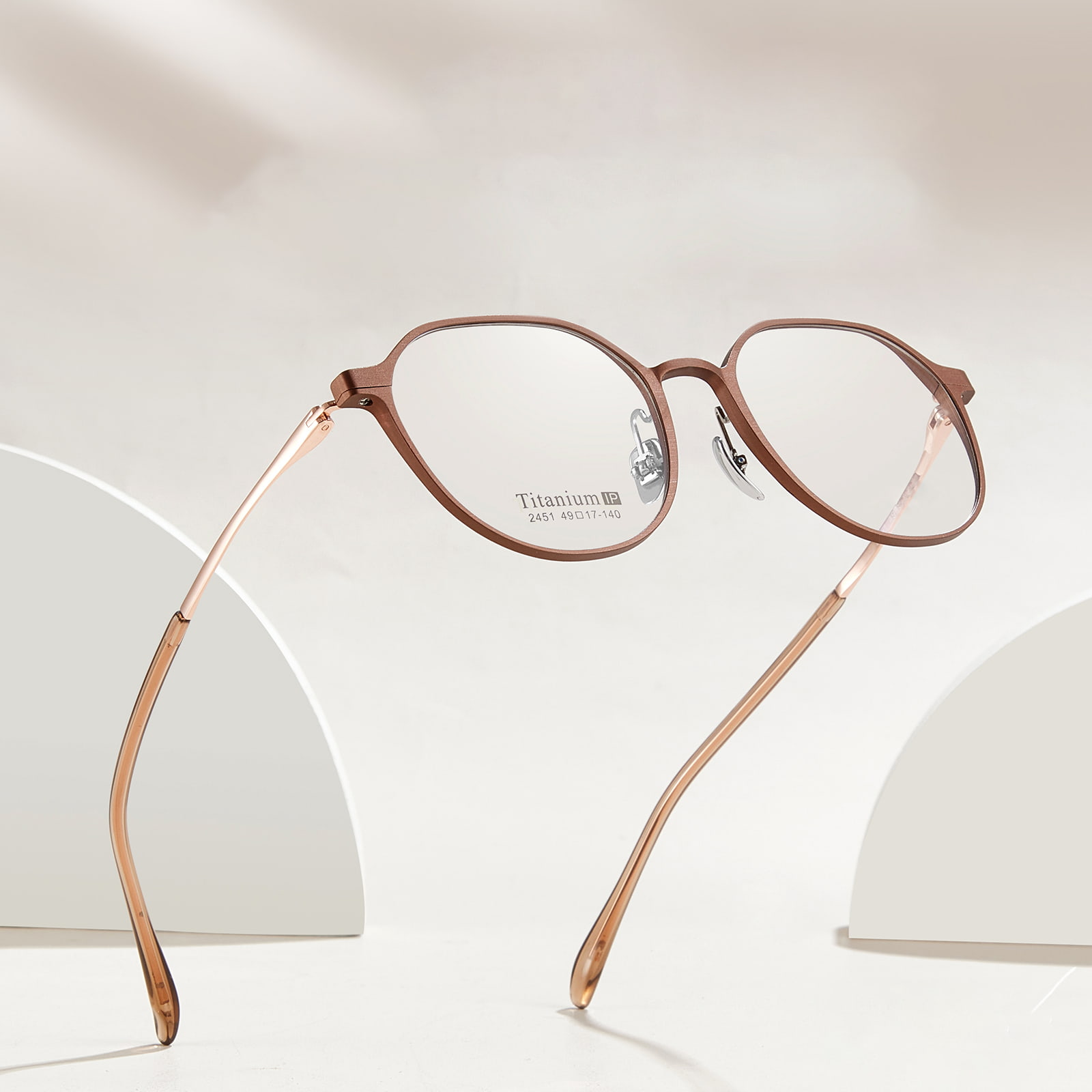 2451 One-Piece Anti-Scratch Reading Aluminum-Magnesium Glasses