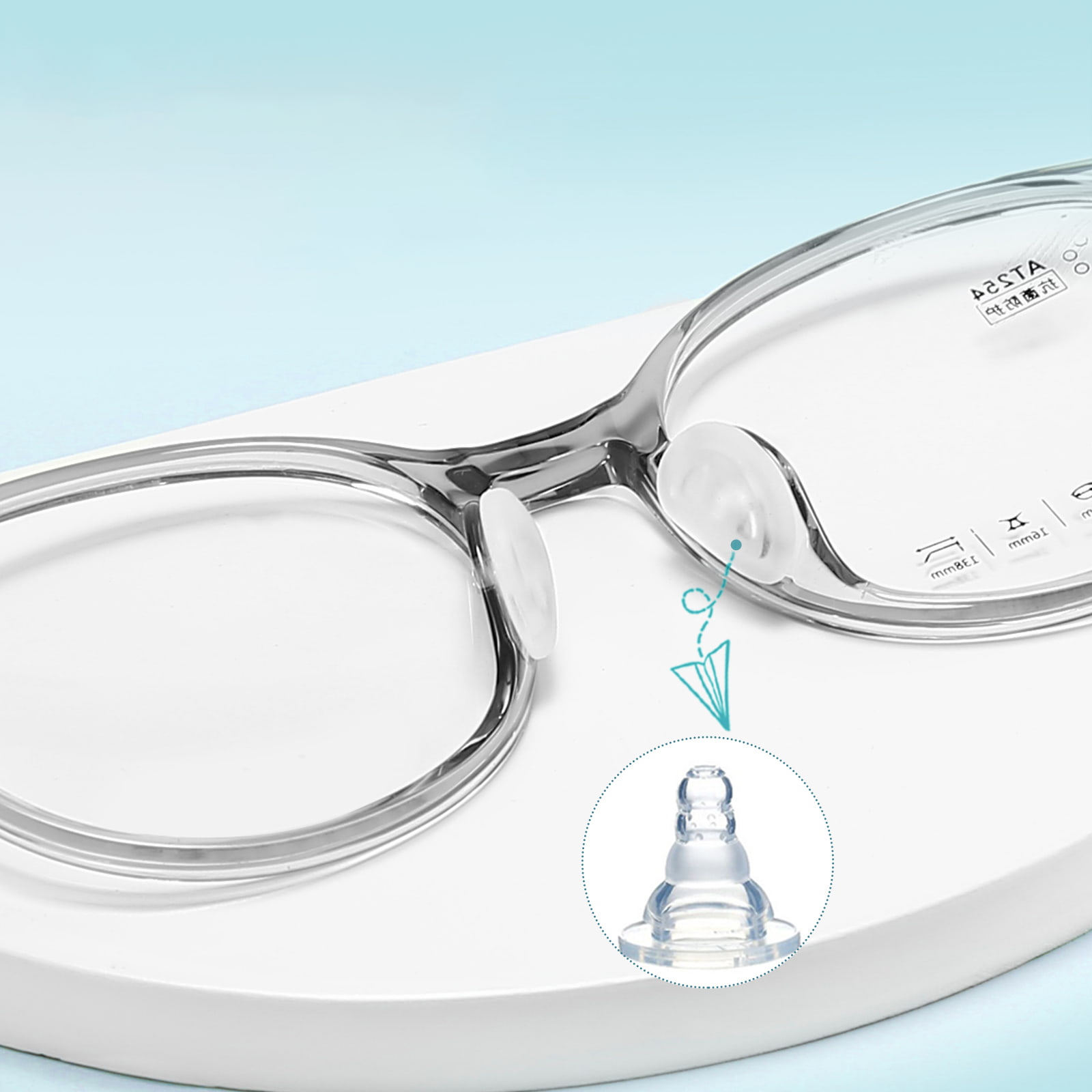 2207 Built-In Hinge Safety TR90 Soft Silicone Nose Pads Glasses