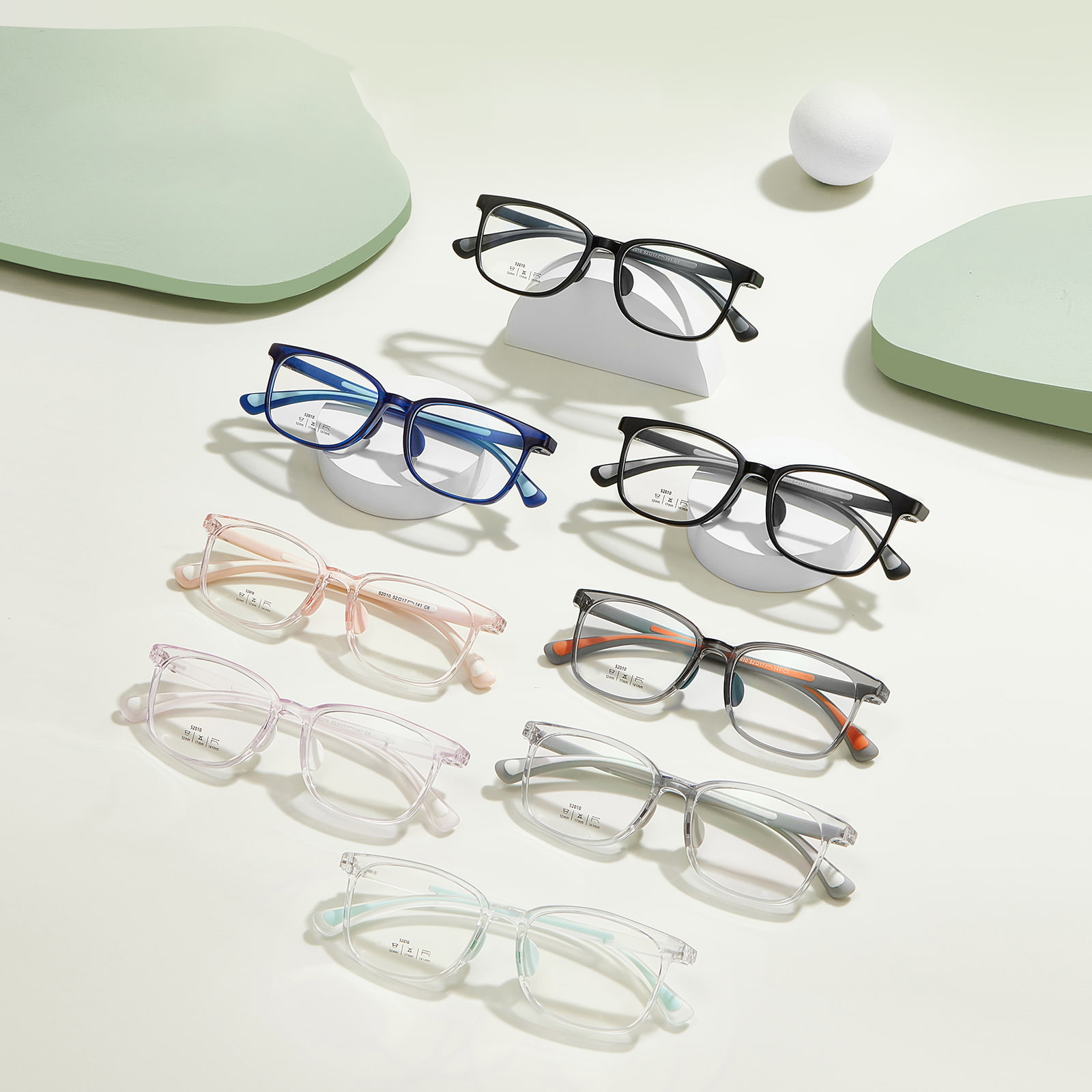 52010 Two-Tone TR Frame Detachable Soft Silicone Nose Pads Glasses