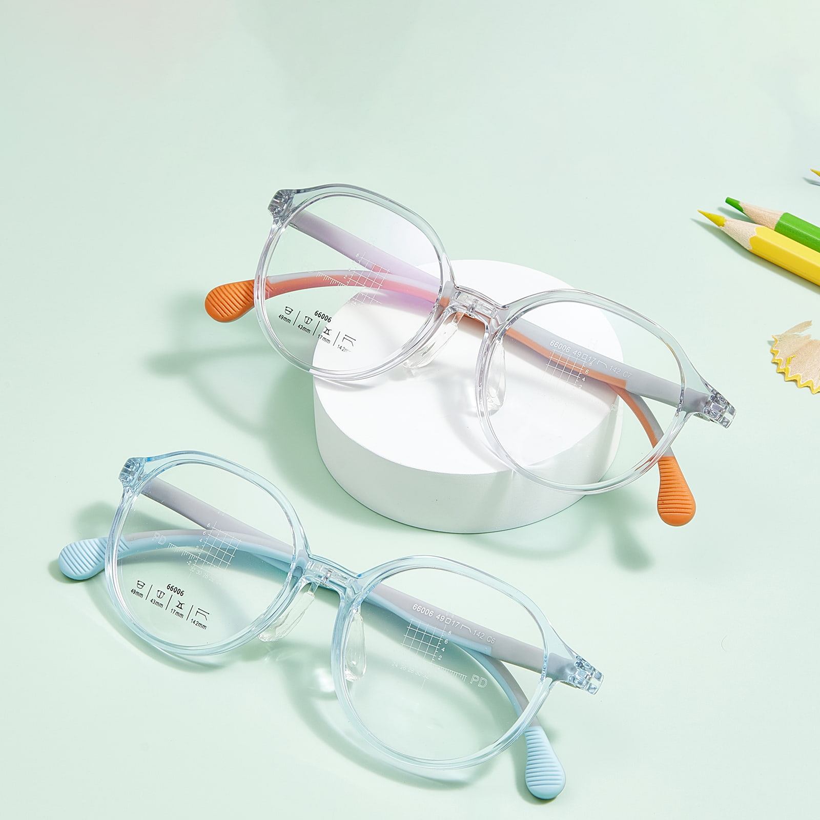 66006 Children's Multicolor U-Shaped Soft Silicone Nose Pad Glasses