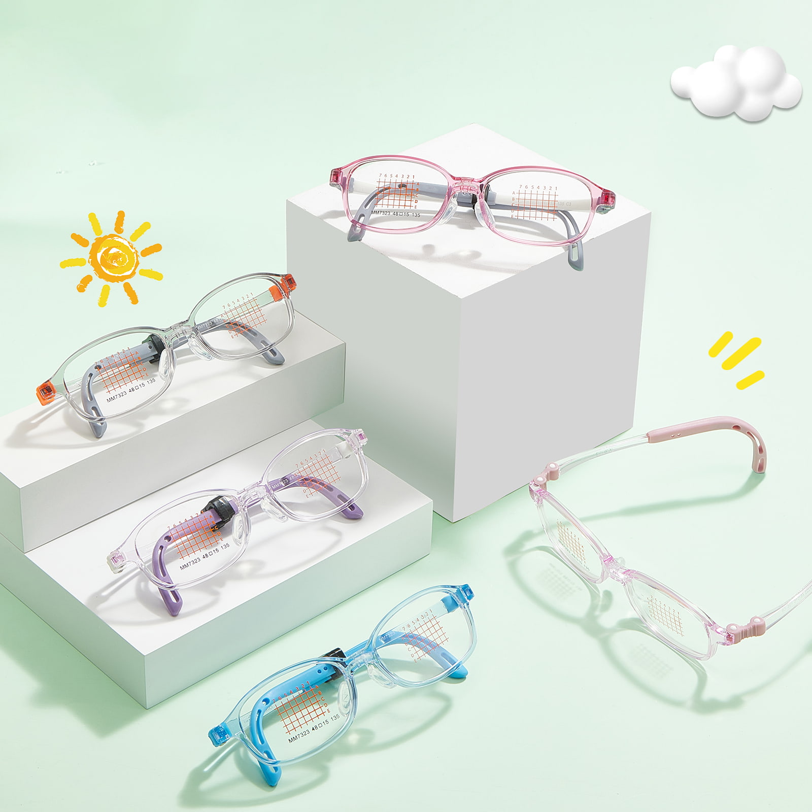 MM7323 Lightweight Growth-Adaptive EMS Glasses