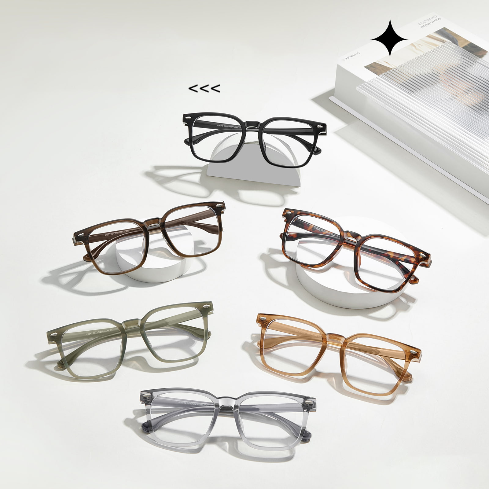 JF8042 Square Frame Lightweight Blue Light Blocking Glasses