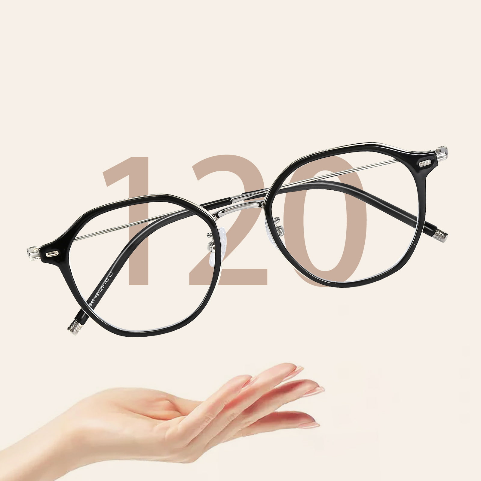 01341 Freely Adjustable Gold Glue Goggles Anti-Blue Light Glasses