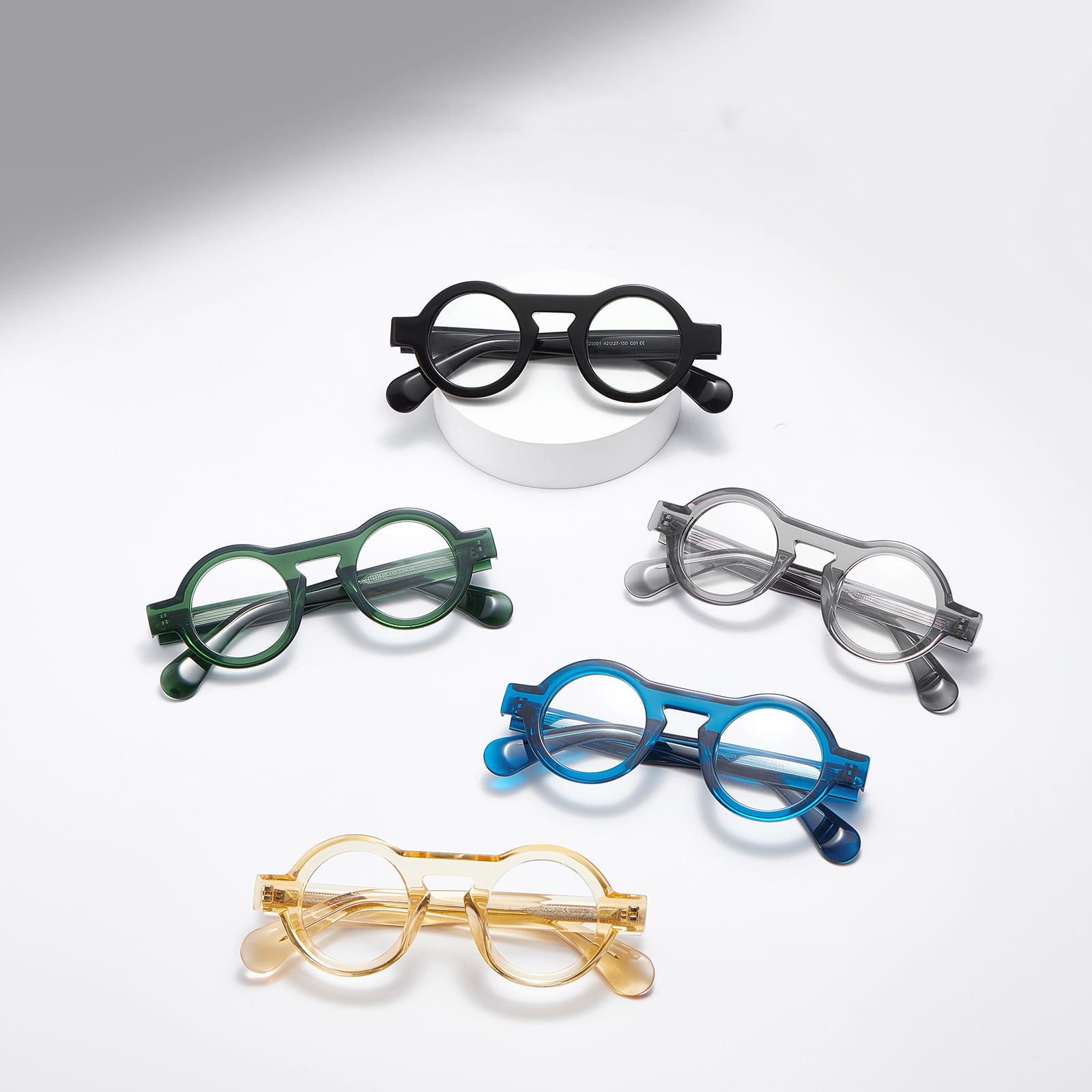 RD29001 Rock Small Round Frame Acetate Glasses