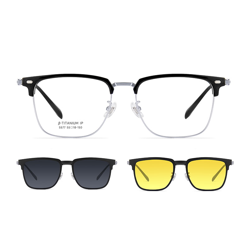 5577 Portable Driving Eyebrow Holder 3 In 1 Magnetic Sunglasses
