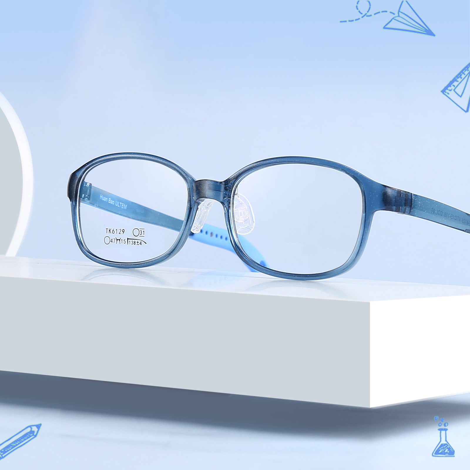 TK6129 Skin-Friendly, Non-Slip and Adjustable Children's Glasses