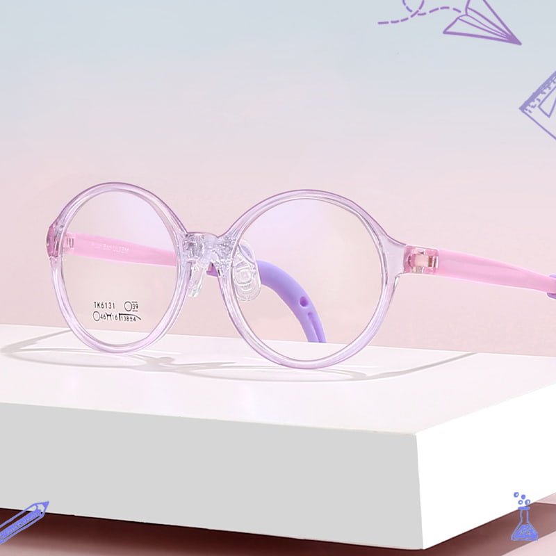 TK6131 Glitter Edge Design Bendable Children's Glasses