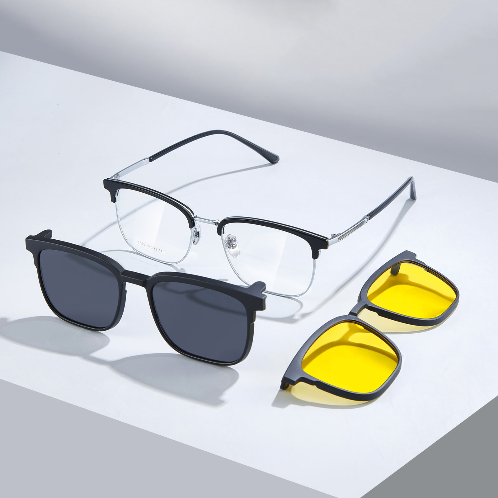 1805 Seamless Quick-Release Magnetic Polarizer Three-In-One Magnetic Sunglasses