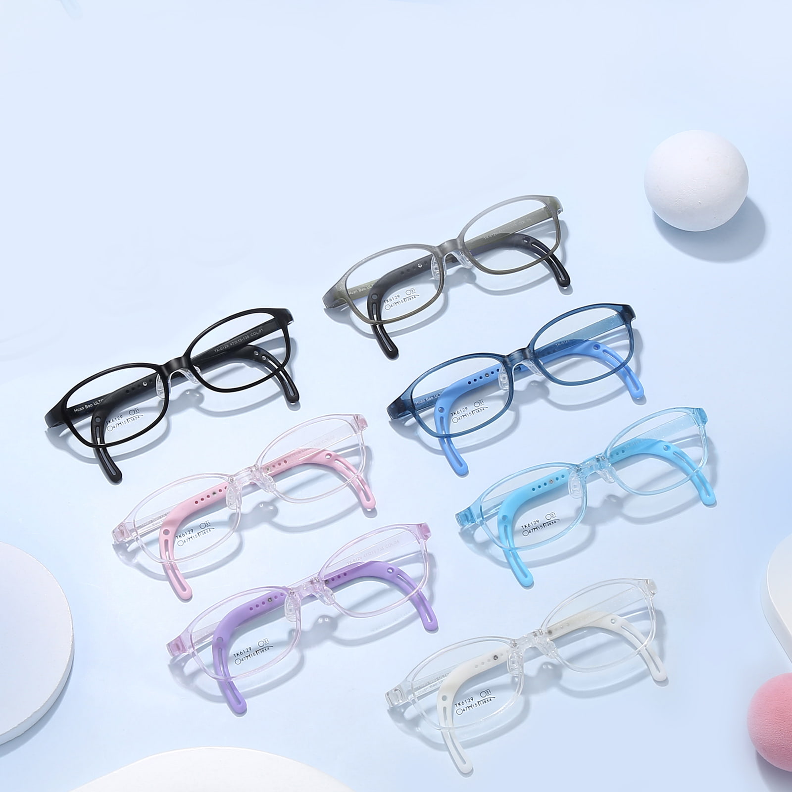 TK6129 Skin-Friendly, Non-Slip and Adjustable Children's Glasses