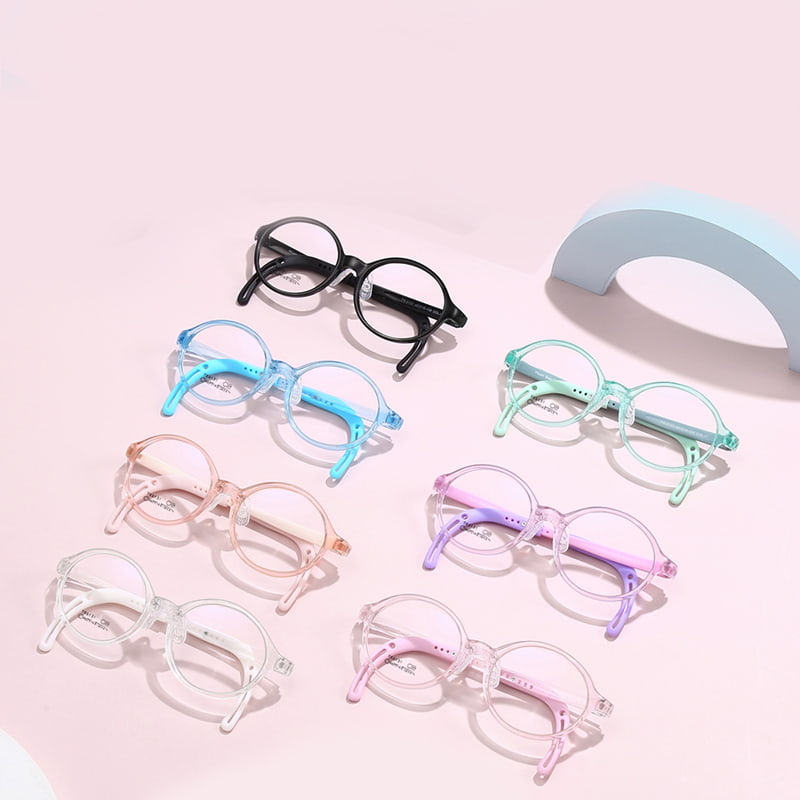 TK6131 Glitter Edge Design Bendable Children's Glasses