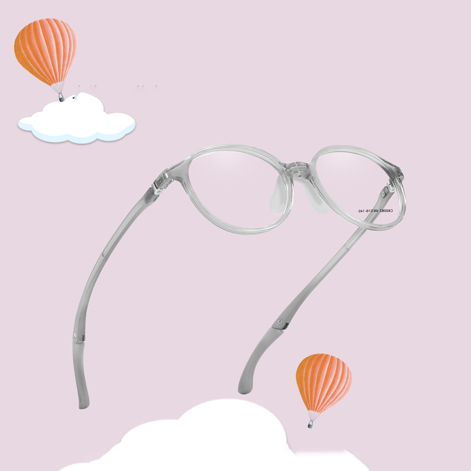 60082 Children's Round Frame Ultra-Light Sports Glasses