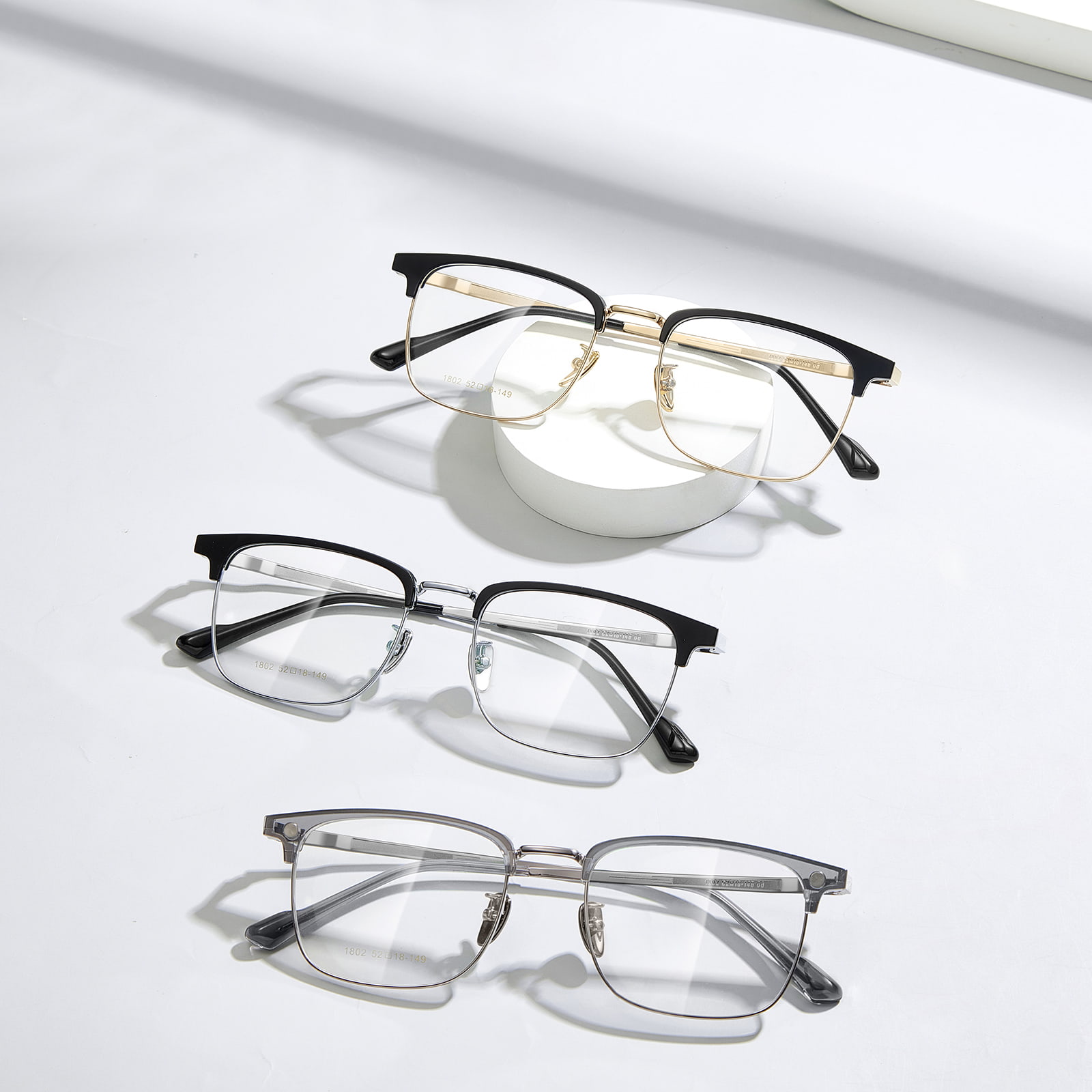 1802 3 In 1 Alloy Eyebrow Holder Magnetic Mirror