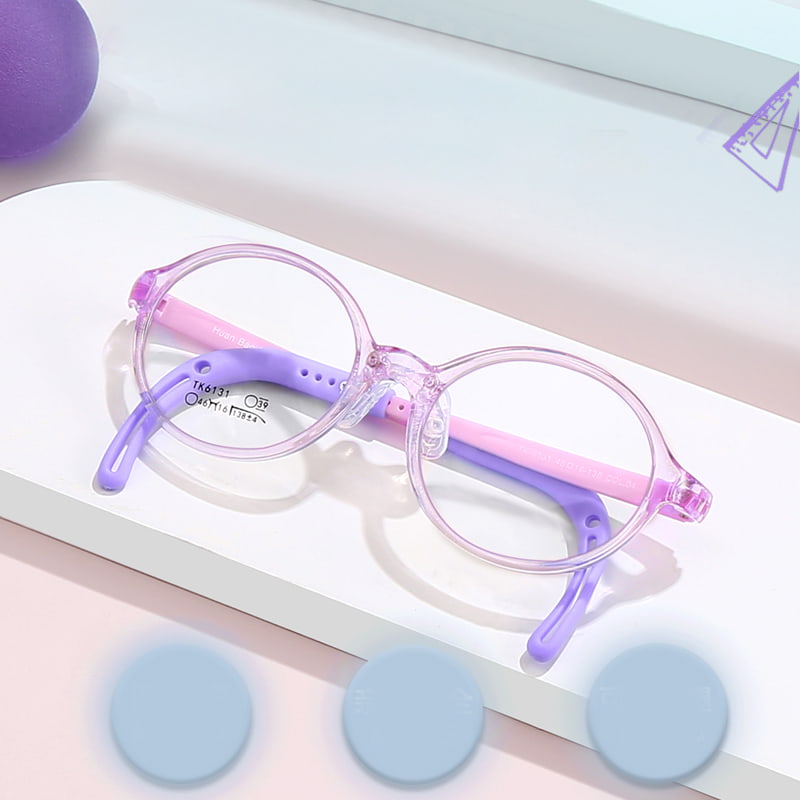 TK6131 Glitter Edge Design Bendable Children's Glasses