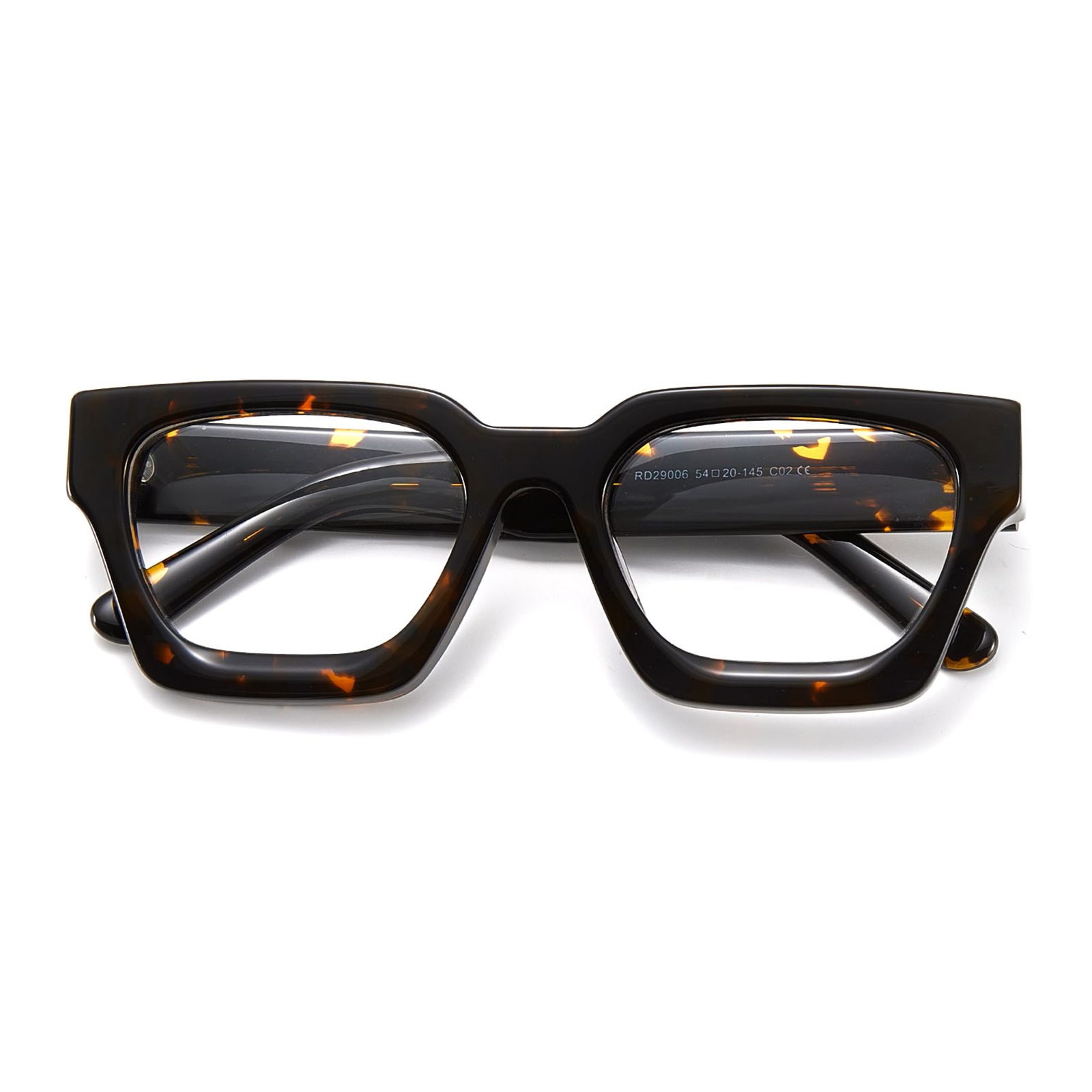RD29006 Rough Square Frame Hinged Acetate Glasses