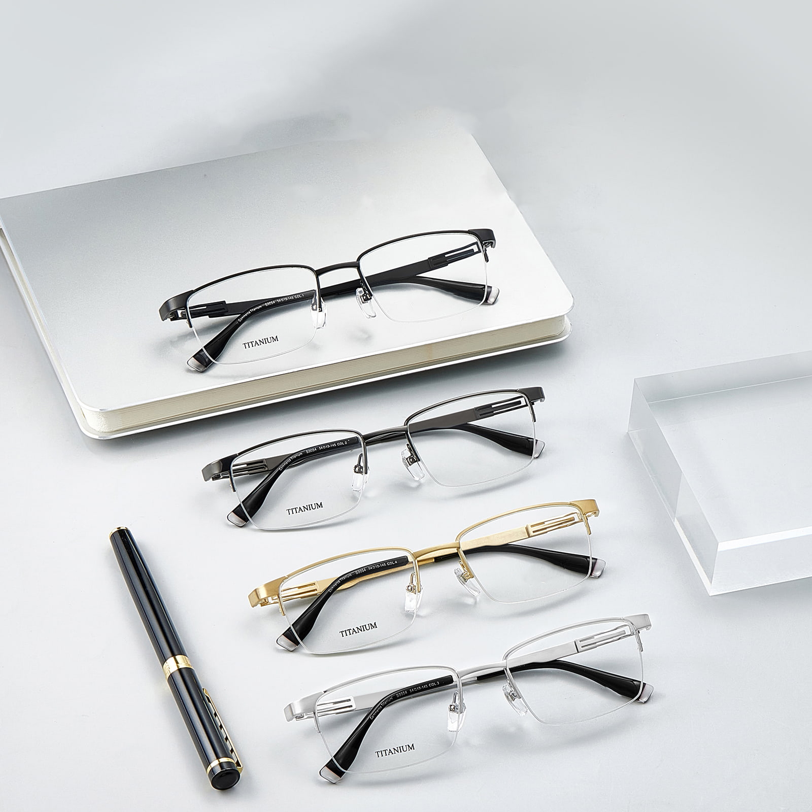 S9054 Lightweight and Non-Fading Pure Titanium Glasses