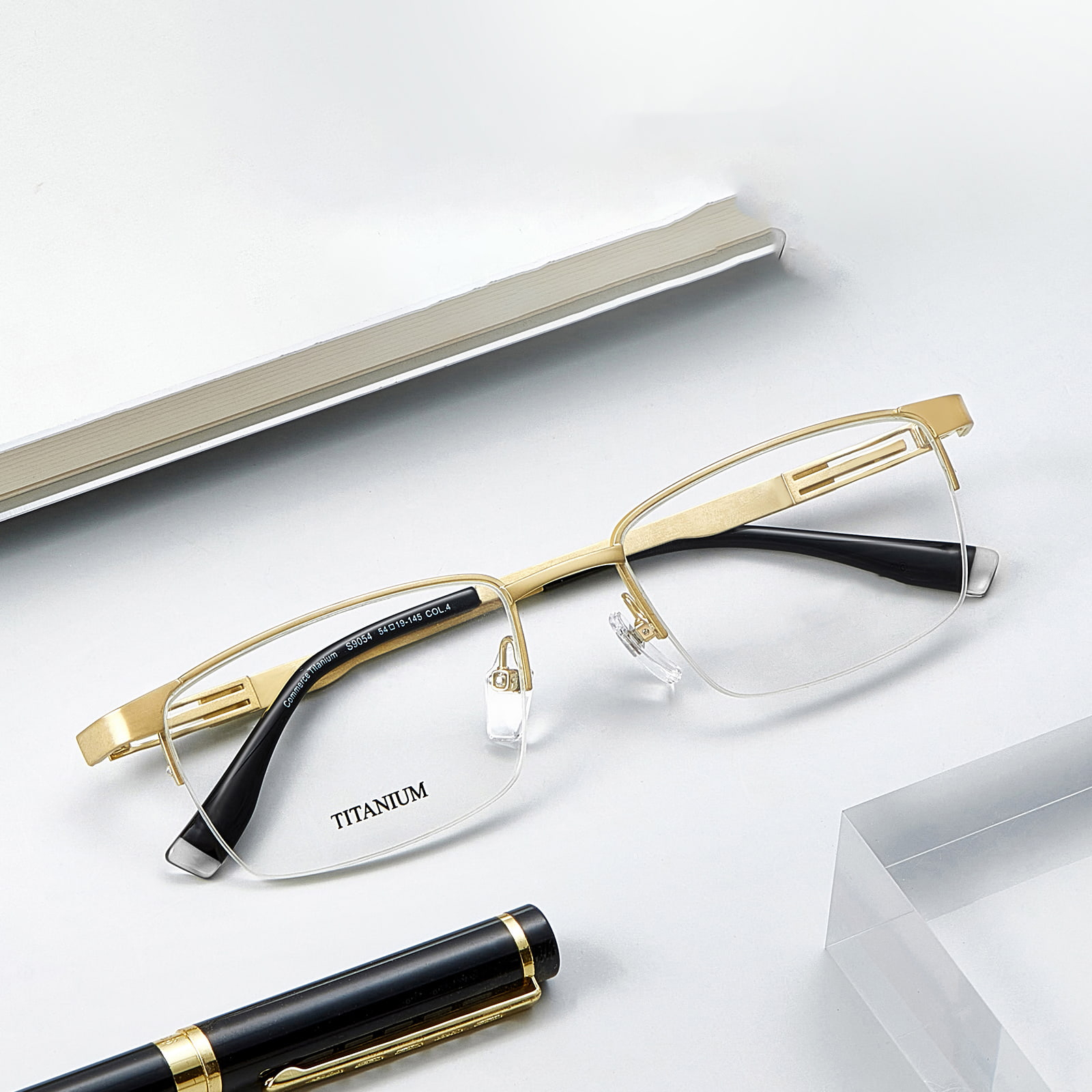 S9054 Lightweight and Non-Fading Pure Titanium Glasses